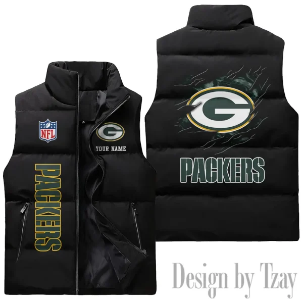 Green Bay Packers NFL Sleeveless Down Puffer Vest AZSDPV137