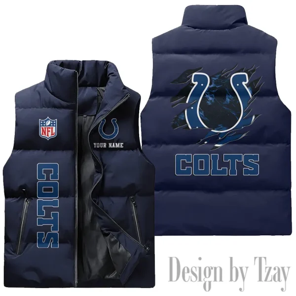 Indianapolis Colts NFL Sleeveless Down Puffer Vest AZSDPV139 - Image 2