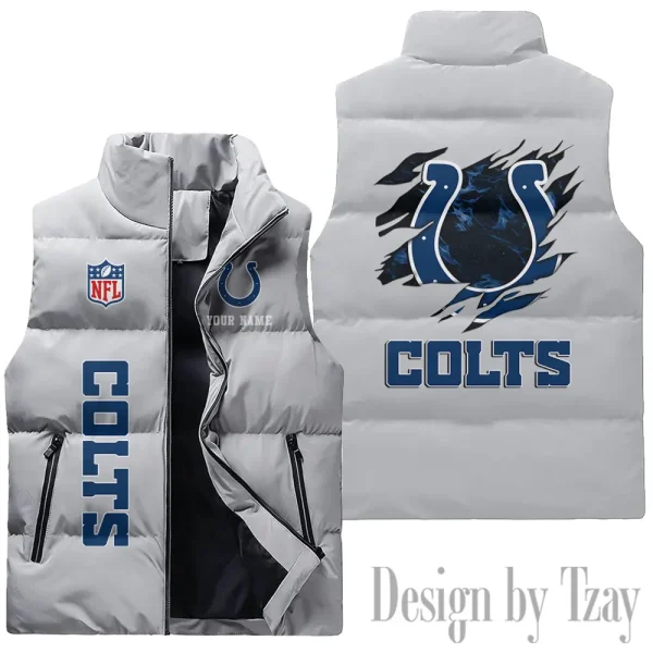 Indianapolis Colts NFL Sleeveless Down Puffer Vest AZSDPV139 - Image 3