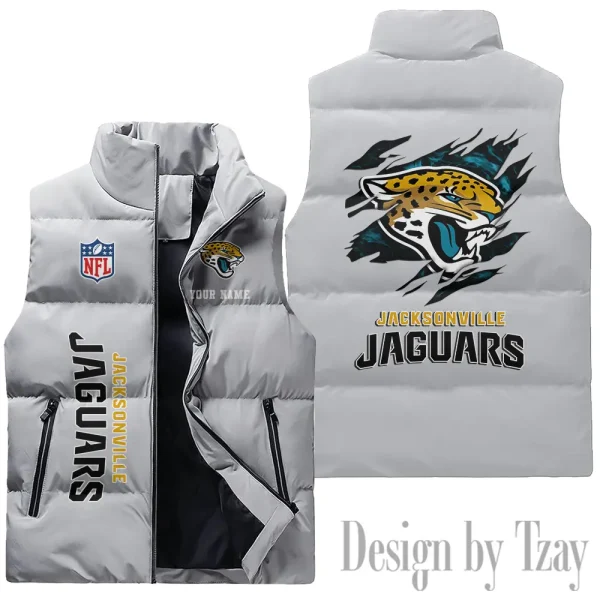Jacksonville Jaguars NFL Sleeveless Down Puffer Vest AZSDPV140