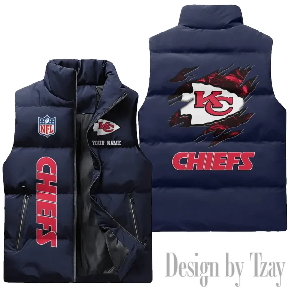 Kansas City Chiefs NFL Sleeveless Down Puffer Vest AZSDPV141