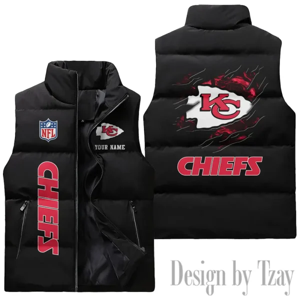 Kansas City Chiefs NFL Sleeveless Down Puffer Vest AZSDPV141 - Image 2
