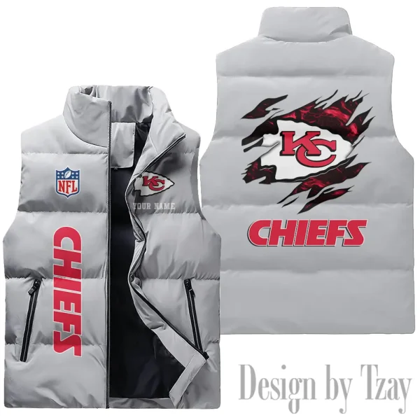 Kansas City Chiefs NFL Sleeveless Down Puffer Vest AZSDPV141 - Image 3