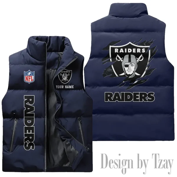 Las Vegas Raiders NFL Sleeveless Down Puffer Vest AZSDPV142