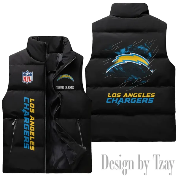 Los Angeles Chargers NFL Sleeveless Down Puffer Vest AZSDPV143