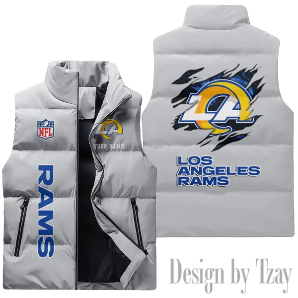 Los Angeles Rams NFL Sleeveless Down Puffer Vest AZSDPV144 - Image 2