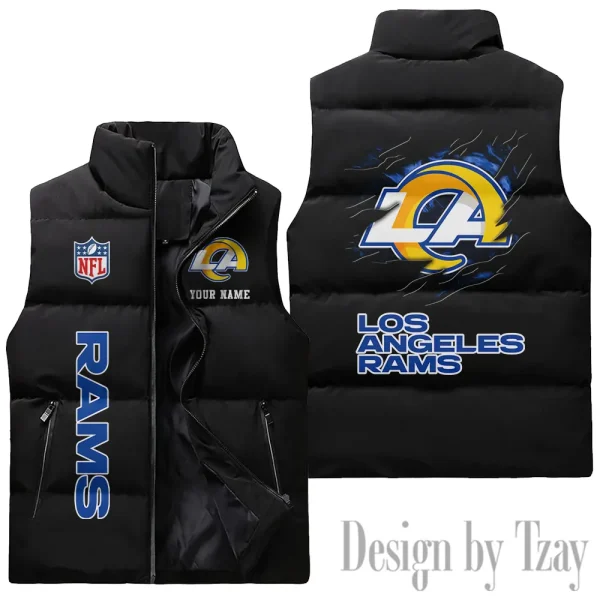 Los Angeles Rams NFL Sleeveless Down Puffer Vest AZSDPV144 - Image 3
