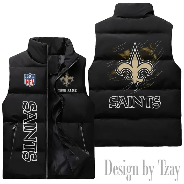 New Orleans Saints NFL Sleeveless Down Puffer Vest AZSDPV148