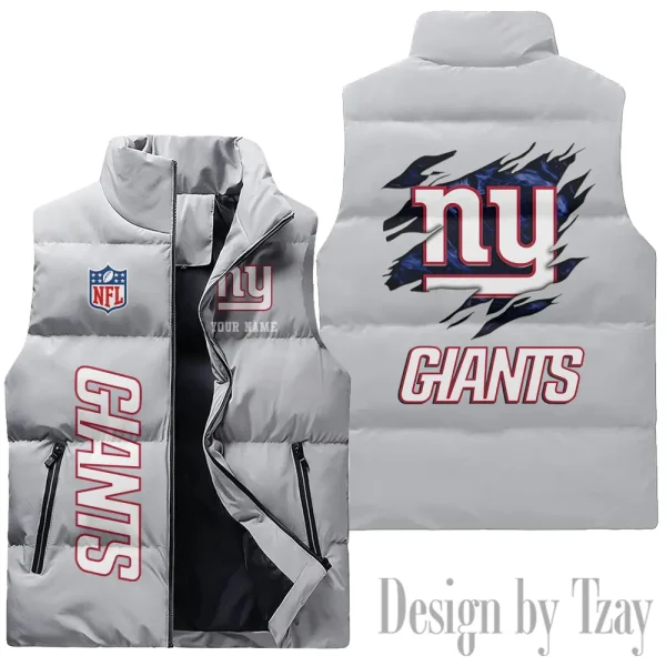 New York Giants NFL Sleeveless Down Puffer Vest AZSDPV149