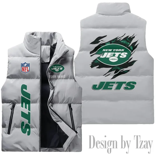 New York Jets NFL Sleeveless Down Puffer Vest AZSDPV150