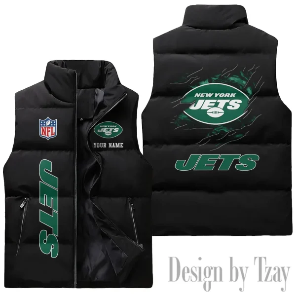 New York Jets NFL Sleeveless Down Puffer Vest AZSDPV150 - Image 2