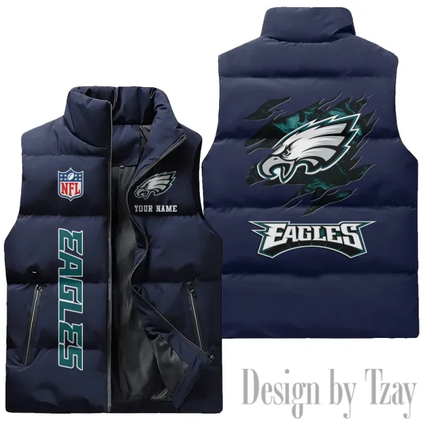 Philadelphia Eagles NFL Sleeveless Down Puffer Vest AZSDPV151