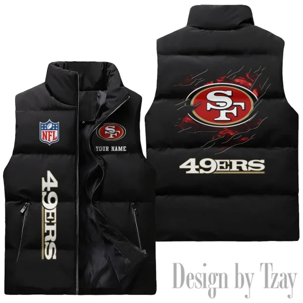 San Francisco 49ers NFL Sleeveless Down Puffer Vest AZSDPV153
