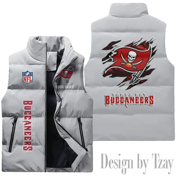 Tampa Bay Buccaneers NFL Sleeveless Down Puffer Vest AZSDPV155