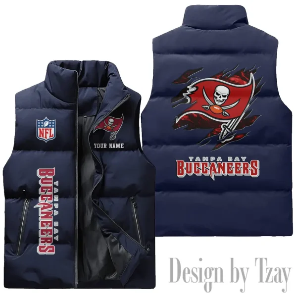 Tampa Bay Buccaneers NFL Sleeveless Down Puffer Vest AZSDPV155 - Image 2