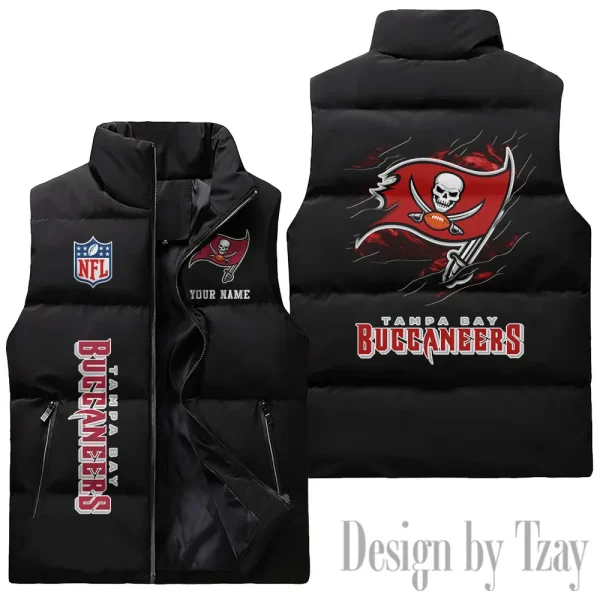 Tampa Bay Buccaneers NFL Sleeveless Down Puffer Vest AZSDPV155 - Image 3