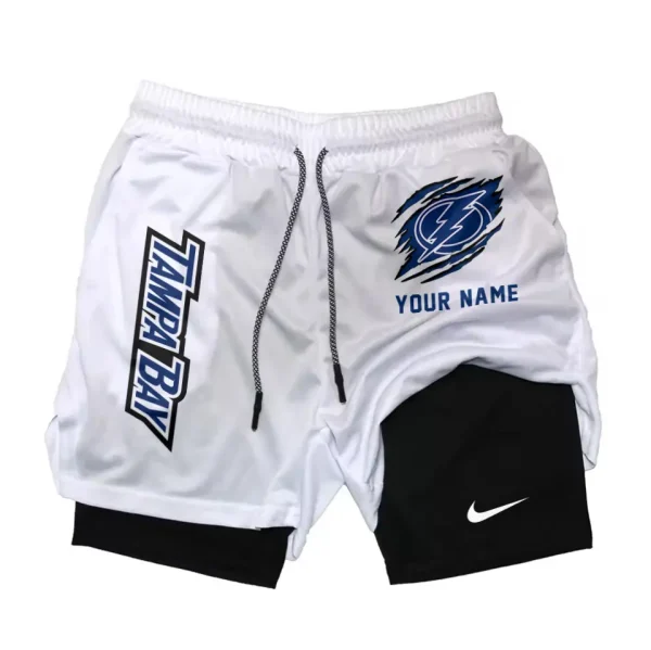 Tampa Bay Lightning Men Outdoor Casual Training Sports Shorts 2-in-1 Double-Layer Shorts SPT2LAYERS116 - Image 2