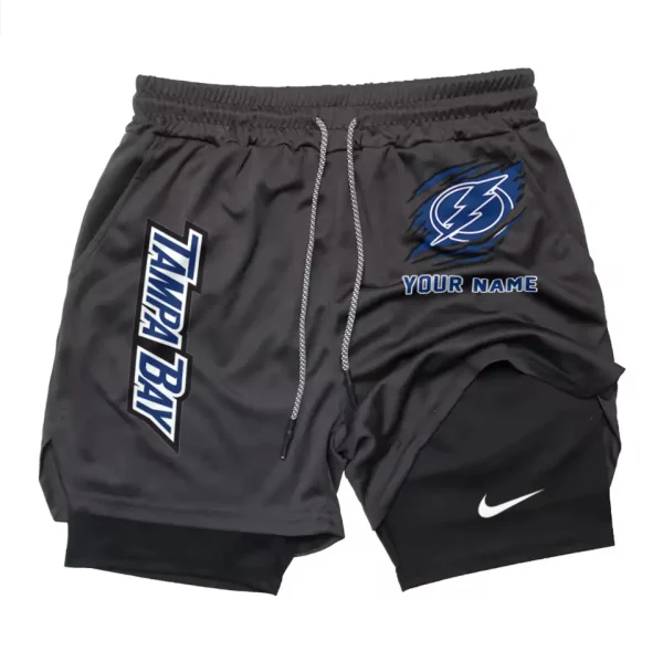 Tampa Bay Lightning Men Outdoor Casual Training Sports Shorts 2-in-1 Double-Layer Shorts SPT2LAYERS116 - Image 5
