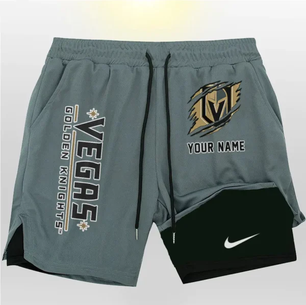 Vegas Golden Knights Men Outdoor Casual Training Sports Shorts 2-in-1 Double-Layer Shorts SPT2LAYERS120 - Image 4