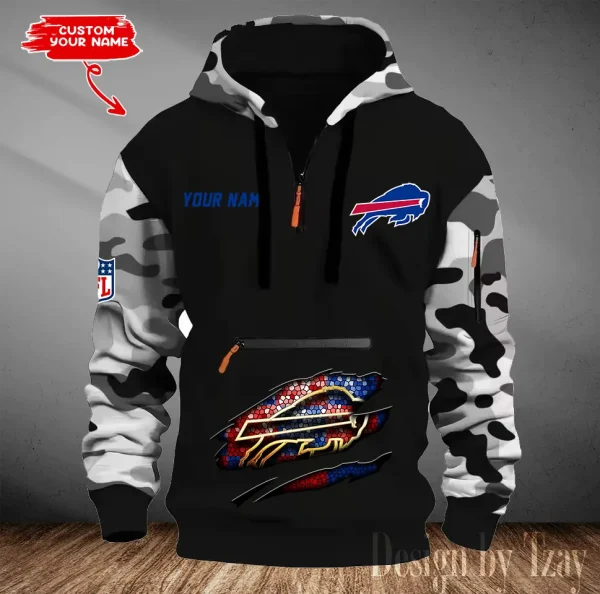 Buffalo Bills Men Camouflage Hooded Sweatshirts New 2025 SPTMCPS068 - Image 2