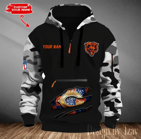 Chicago Bears Men Camouflage Hooded Sweatshirts New 2025 SPTMCPS070