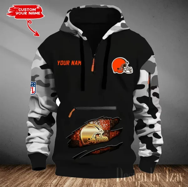 Cleveland Browns Men Camouflage Hooded Sweatshirts New 2025 SPTMCPS072