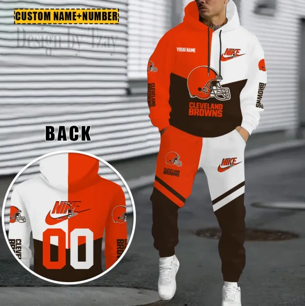 Cleveland Browns Combo Hoodie And Sweatpants Gift For Fan AZHD1137