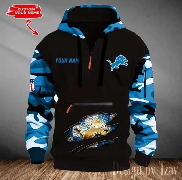 Detroit Lions Men Camouflage Hooded Sweatshirts New 2025 SPTMCPS075 - Image 2