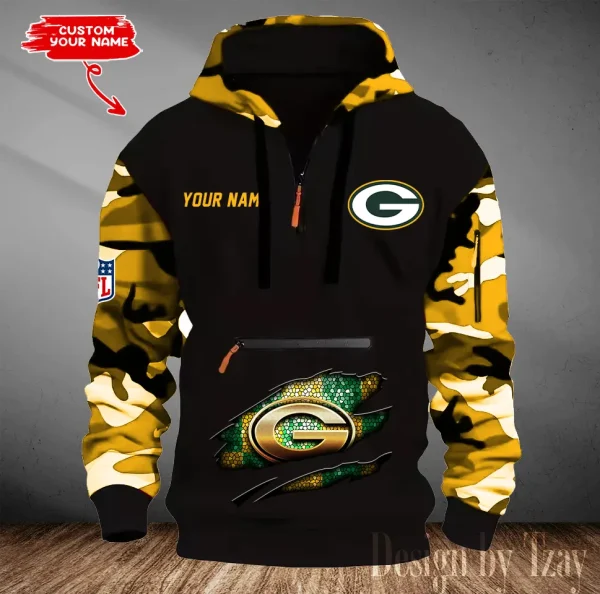 Green Bay Packers Men Camouflage Hooded Sweatshirts New 2025 SPTMCPS076 - Image 2