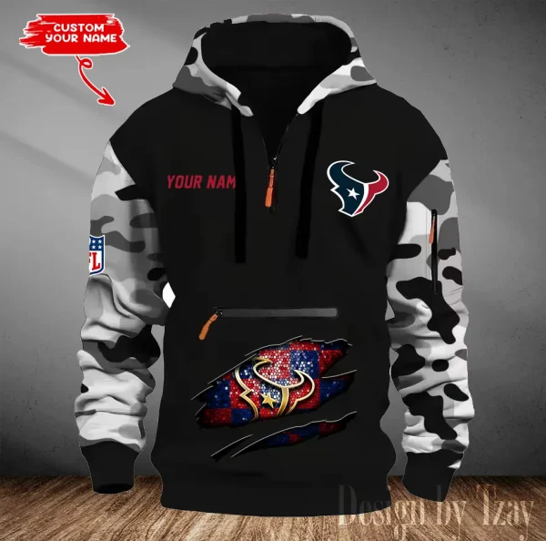 Houston Texans Men Camouflage Hooded Sweatshirts New 2025 SPTMCPS077 - Image 2