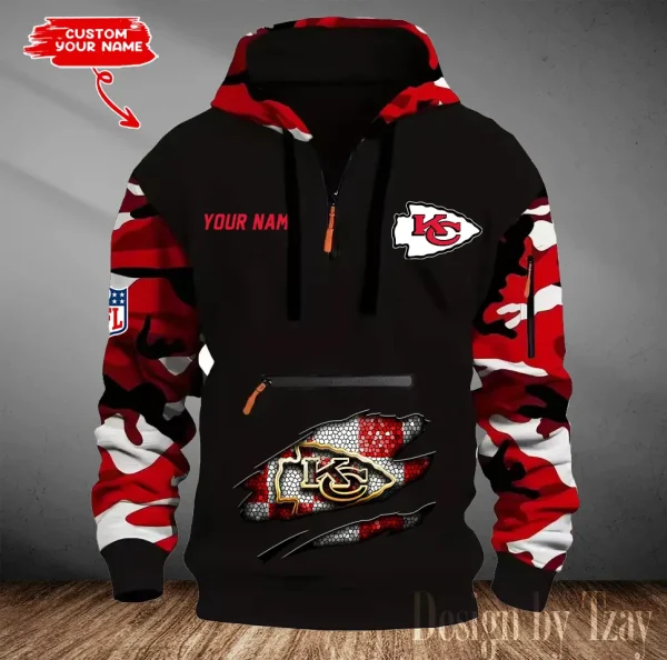 Kansas City Chiefs Men Camouflage Hooded Sweatshirts New 2025 SPTMCPS080