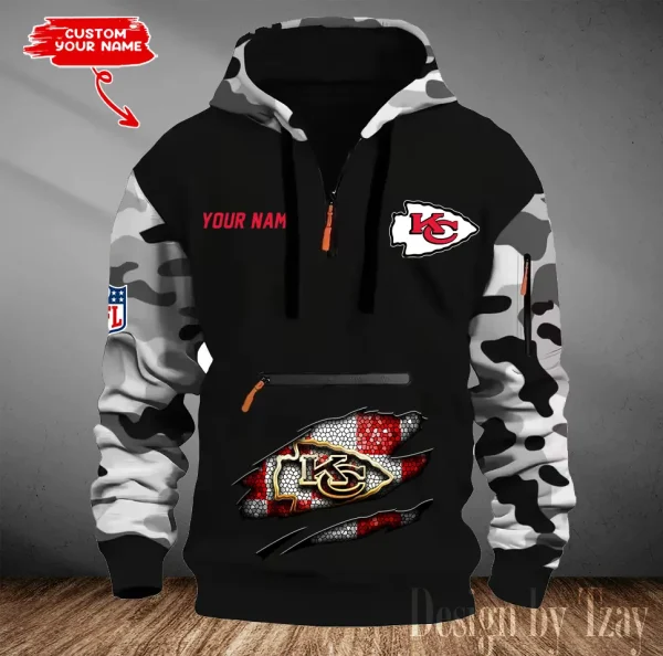 Kansas City Chiefs Men Camouflage Hooded Sweatshirts New 2025 SPTMCPS080 - Image 2