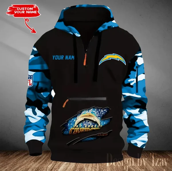 Los Angeles Chargers Men Camouflage Hooded Sweatshirts New 2025 SPTMCPS082