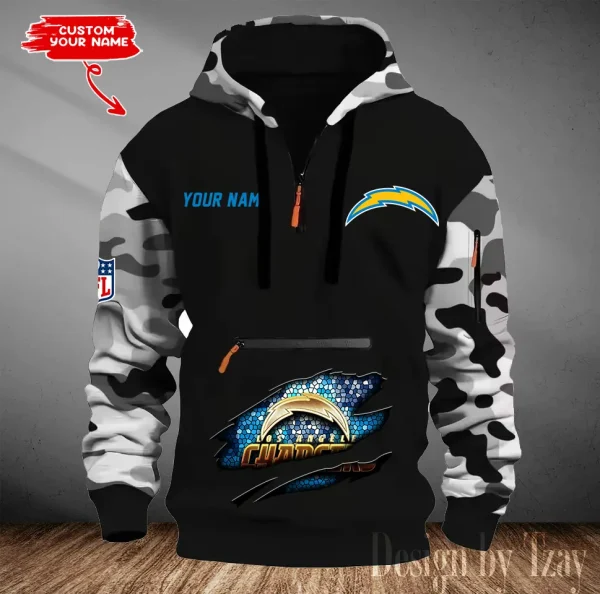 Los Angeles Chargers Men Camouflage Hooded Sweatshirts New 2025 SPTMCPS082 - Image 2