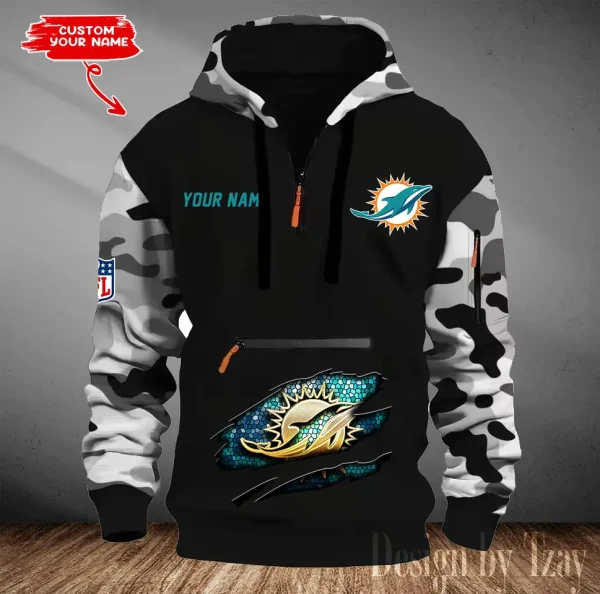 Miami Dolphins Men Camouflage Hooded Sweatshirts New 2025 SPTMCPS084 - Image 2