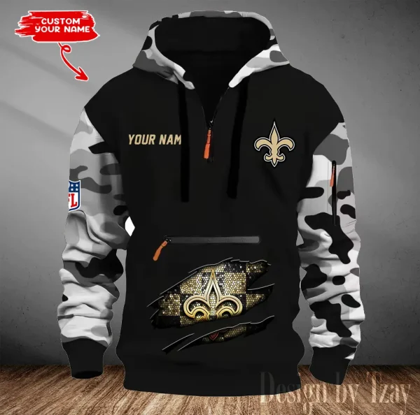 New Orleans Saints Men Camouflage Hooded Sweatshirts New 2025 SPTMCPS087 - Image 2