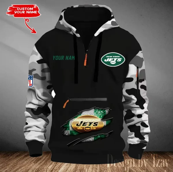 New York Jets Men Camouflage Hooded Sweatshirts New 2025 SPTMCPS089