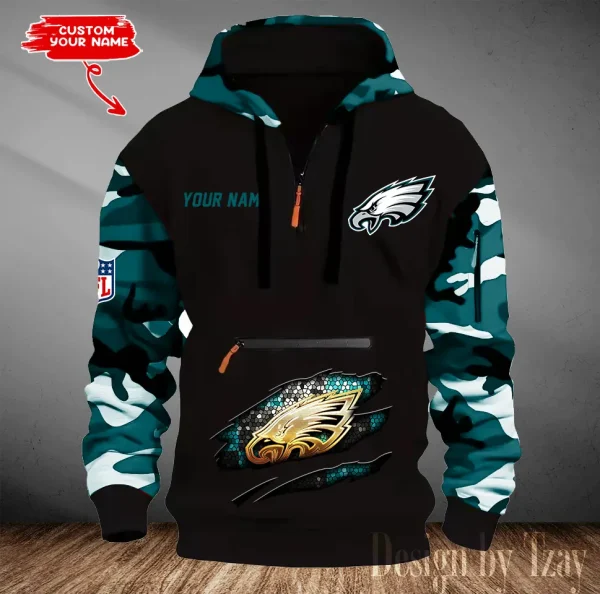 Philadelphia Eagles Men Camouflage Hooded Sweatshirts New 2025 SPTMCPS090