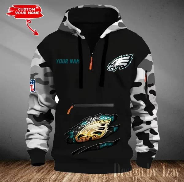 Philadelphia Eagles Men Camouflage Hooded Sweatshirts New 2025 SPTMCPS090 - Image 2