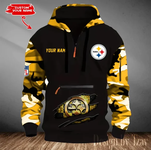 Pittsburgh Steelers Men Camouflage Hooded Sweatshirts New 2025 SPTMCPS091 - Image 2