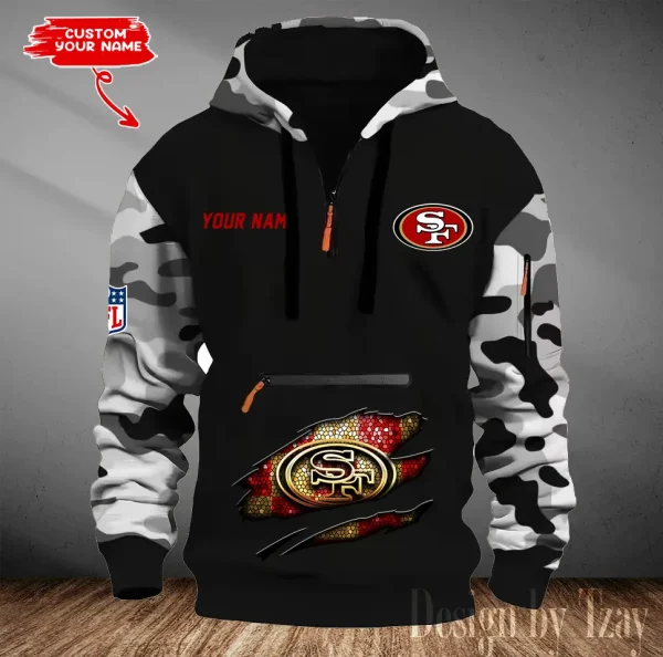 San Francisco 49ers Men Camouflage Hooded Sweatshirts New 2025 SPTMCPS092