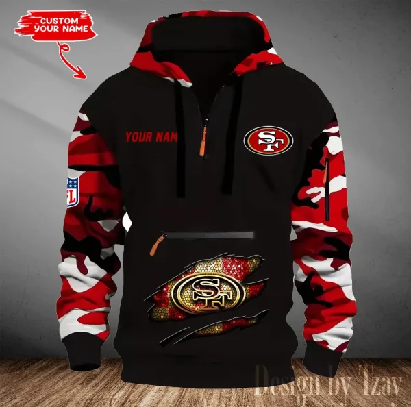San Francisco 49ers Men Camouflage Hooded Sweatshirts New 2025 SPTMCPS092 - Image 2