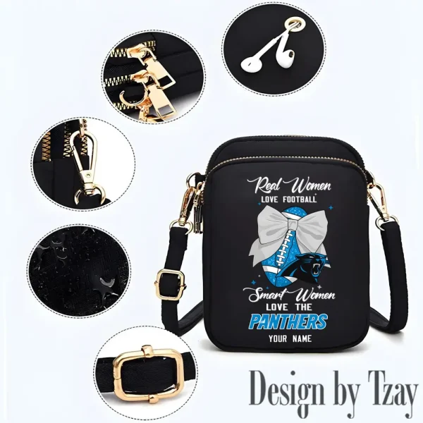Carolina Panthers Cute Shoulder Bag With Colorful Canvas Zipper Printed S9CBB620 - Image 3