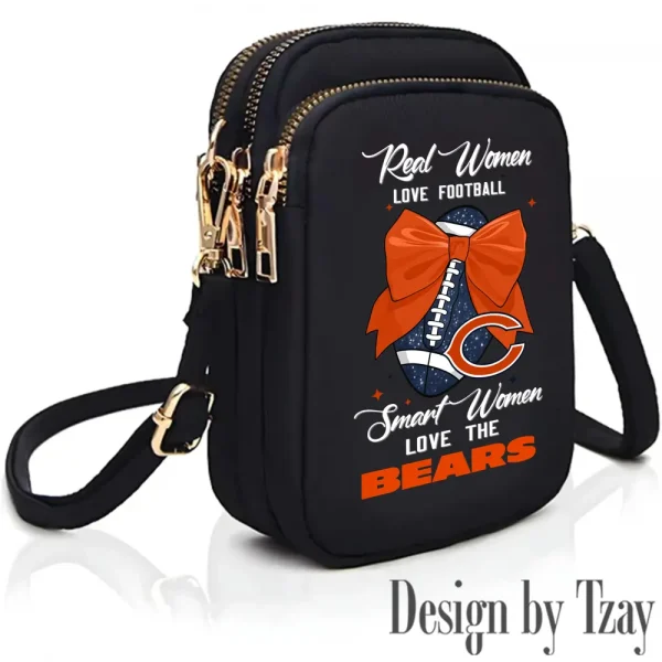 Chicago Bears Cute Shoulder Bag With Colorful Canvas Zipper Printed S9CBB621 - Image 3