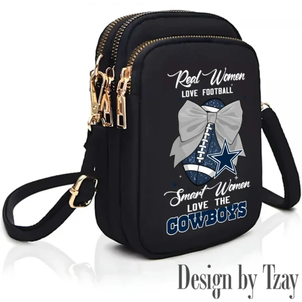 Dallas Cowboys Cute Shoulder Bag With Colorful Canvas Zipper Printed S9CBB624 - Image 2