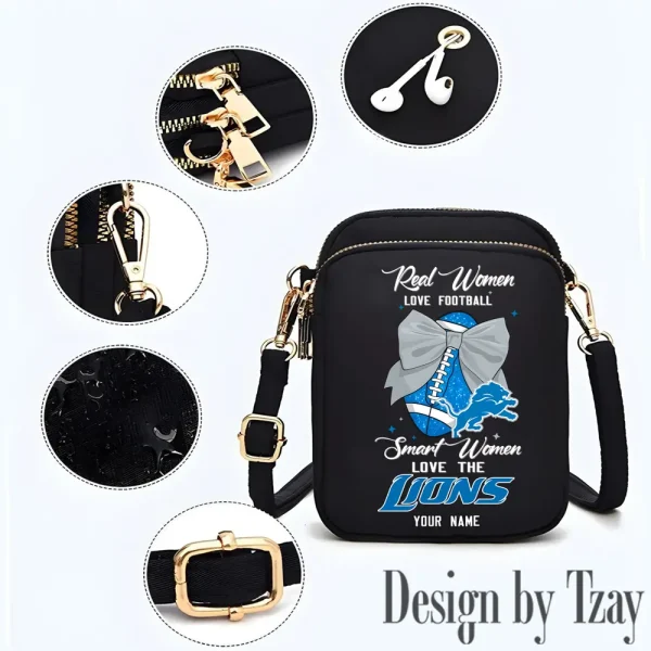 Detroit Lions Cute Shoulder Bag With Colorful Canvas Zipper Printed S9CBB626