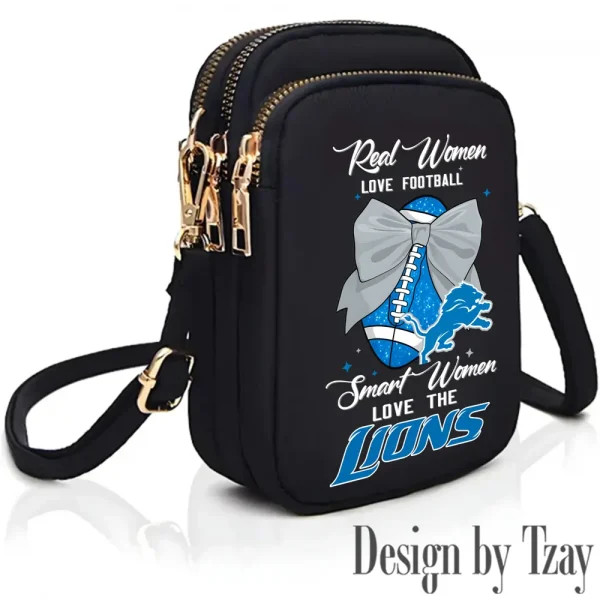 Detroit Lions Cute Shoulder Bag With Colorful Canvas Zipper Printed S9CBB626 - Image 2