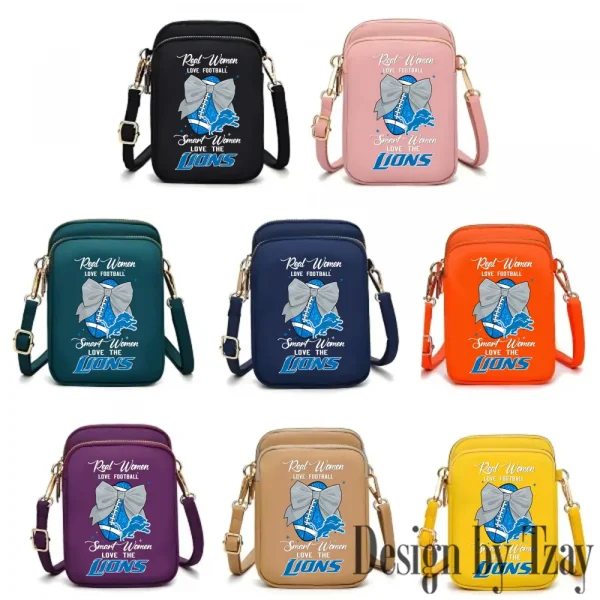 Detroit Lions Cute Shoulder Bag With Colorful Canvas Zipper Printed S9CBB626 - Image 3