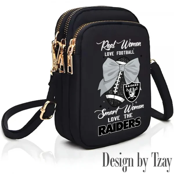 Las Vegas Raiders Cute Shoulder Bag With Colorful Canvas Zipper Printed S9CBB632 - Image 3