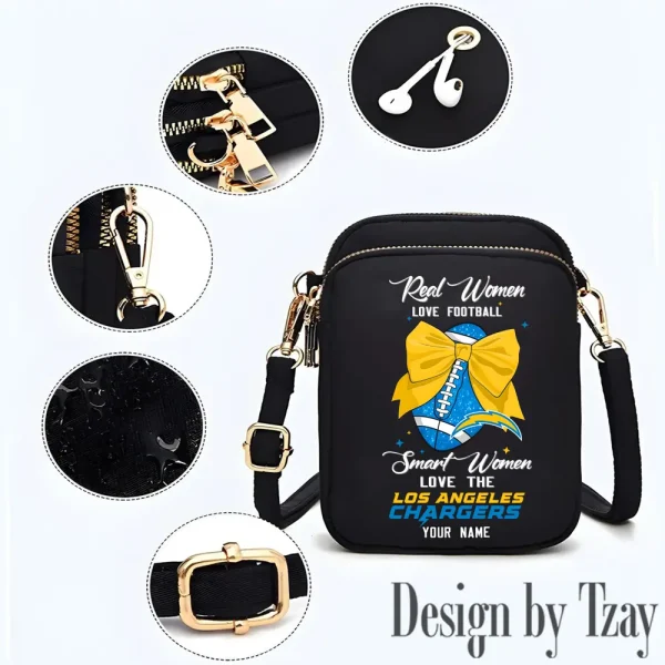 Los Angeles Chargers Cute Shoulder Bag With Colorful Canvas Zipper Printed S9CBB633 - Image 2